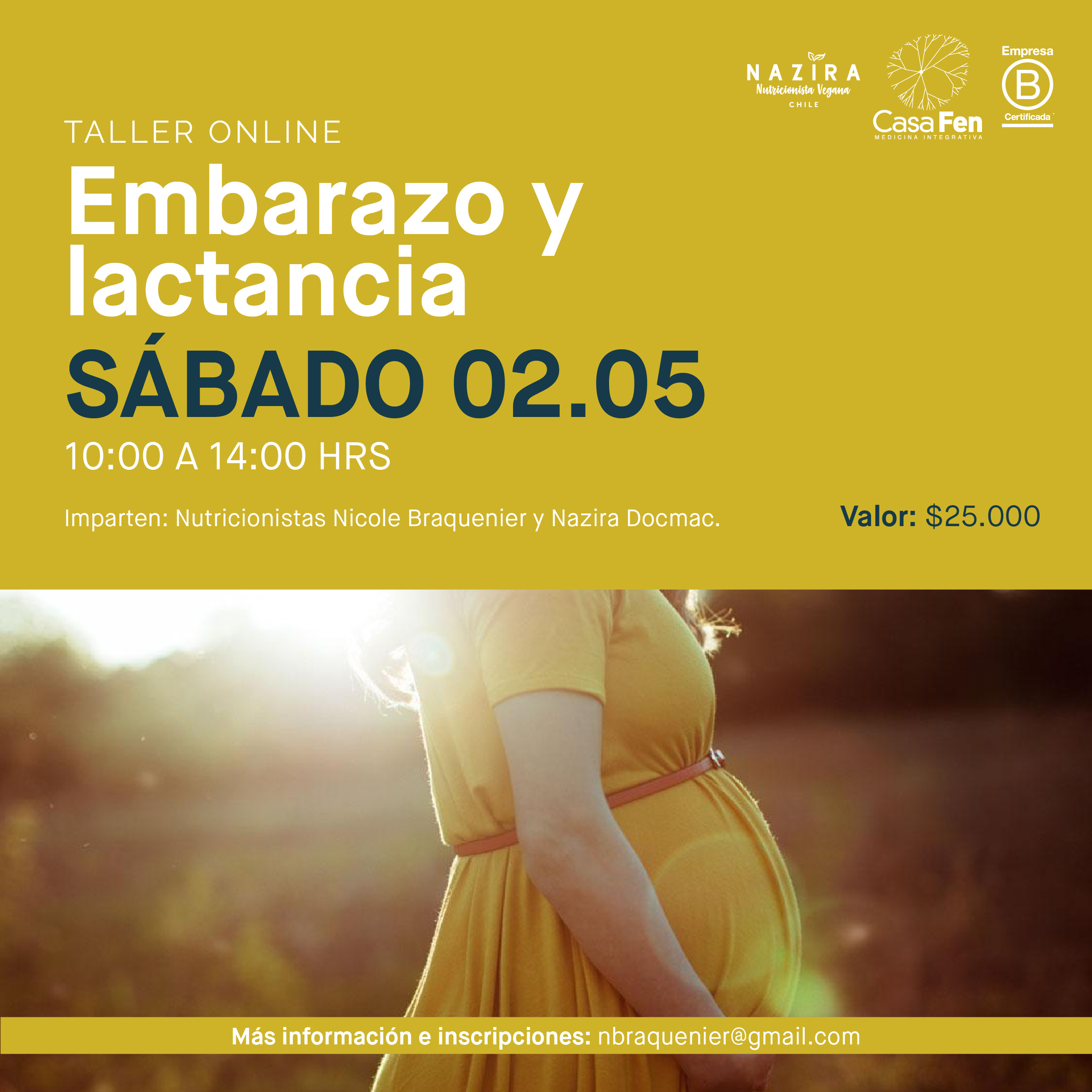 Embarazo y lactancia, taller online - CasaFen